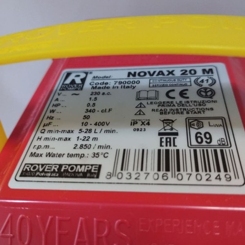 NOVAX 20M pompa do pompowania piwa, brzeczki, zacieru