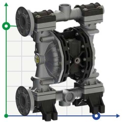 Pneumatyczna pompa membranowa do kwasu mrówkowego PHOENIX P400 ALU HYTREL, 380 l/min