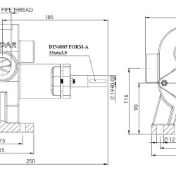 Pompa zębata do kleju Kupar KHP 1 cal-B, brąz, 2-5 m3/h