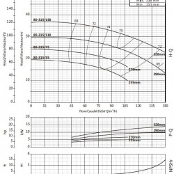 Pompa wspornikowa do zaopatrzenia w wodę BS4 80-315/75 (72/21,9), 7,5kW, 1450 bez silnika
