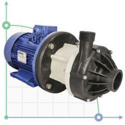 Pompa ze sprzęgłem magnetycznym DM 30 PVDF, Viton 2,2 kW 134 mm