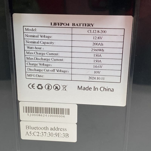 Akumulator CL-12.8V 200Ah, LiFePO4, LFP ABS Obudowa podłogowa stojąca z Bluetooth i wyświetlaczem