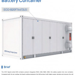 ECO B20FT4472LS LiFePO4 chłodzony cieczą pojemnik na baterie wysokiego napięcia