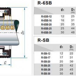 Uszczelnienie pompy R-6SB 12, SIC/SIC, NBR, 304