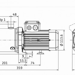 Wielostopniowa pompa do glikolu etylenowego WILO MEDANA CH1-L.203-1/E/E/10T 4231465