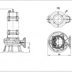 Pompa kałowa z rozdrabniaczem 80WQV30-25-4 dla ferm trzody chlewnej