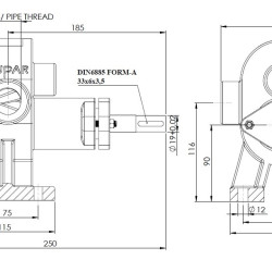 Pompa zębata ze stali nierdzewnej Kupar KHP 1 cal-C, AISI 316, 2-5 m3/h do chemikaliów