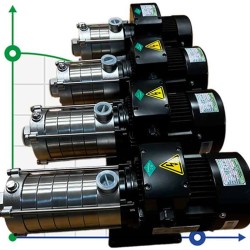 Pozioma pompa wielostopniowa do systemów zaopatrzenia w wodę DW(S)5-60/110, AISI304, 380V/50Hz