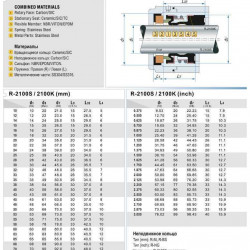 Uszczelnienie mechaniczne R-2100S 90, SIC/SIC, VITON, 304