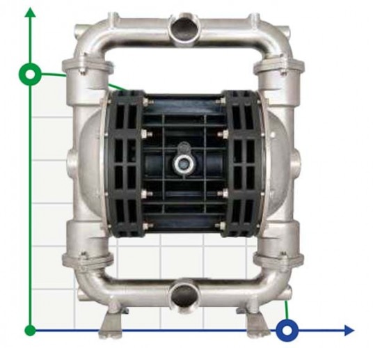 Pneumatyczna pompa membranowa BOXER 252 AISI 316 IB252A-HTAAT--