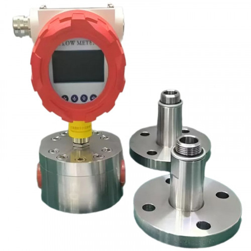 DN40 Przekładniowy przepływomierz ze stali nierdzewnej KGF40 do oleju sojowego 890 kg/m3, 50-90°C, 200-1200 l/h, 1 bar, 4-20mA, od dołu do góry