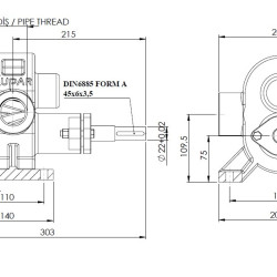 Pompa zębata do mydła Kupar KHP 1 1/2 cala-B, brąz, 4-11,5 m3/h
