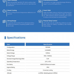 Wysokonapięciowy pojemnik na akumulatory LiFePO4 do magazynowania energii ECO B20FT3404WS z chłodzeniem powietrzem