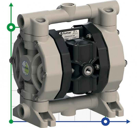 Pneumatyczna pompa membranowa do szlamu kaolinowego PHOENIX P60 PP SANTOPRENE, 65 l/min
