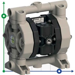Pneumatyczna pompa membranowa do szlamu kaolinowego PHOENIX P60 PP SANTOPRENE, 65 l/min