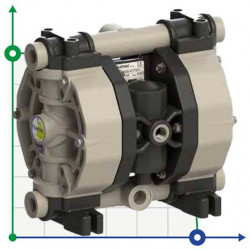 Pneumatyczna pompa membranowa do szlamu kaolinowego PHOENIX P60 PP SANTOPRENE, 65 l/min