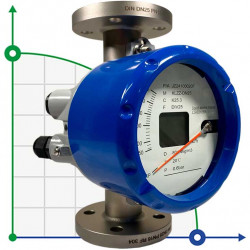 DN25 Przepływomierz rotametr ze stali nierdzewnej KLZZ PN16 (ciekła mieszanina alkoholi C2H5OH 96%), 250-2500 l/h, 4-20mA, Ex