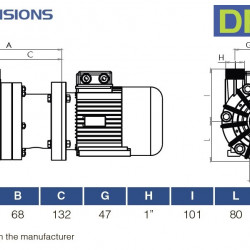 Pompa chemiczna do tworzyw sztucznych FLUIMAC DRAGON 6 PVDF, 0,55 kW, 380 V