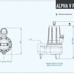 Pompa zanurzeniowa Dreno ALPHA V PRO-EX 50-2/080 T z wirnikiem wirującym