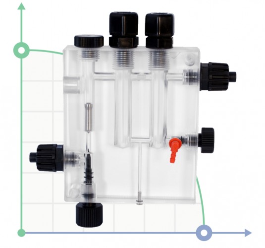 Uchwyt elektrody ETATRON podwójny z czujnikiem przepływu