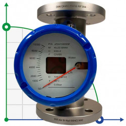 DN50 Przepływomierz ze stali nierdzewnej rotametr KLZZ PN16 (water), 1000-10000 l/h, 4-20mA, Ex
