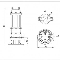 Zatapialna pompa drenażowa do lagun 65WQ30-60-15/2