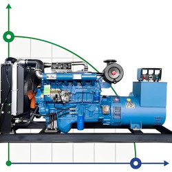 Przemysłowy generator diesla XHY-R100GF z ATS, silnik Ricardo 125kVA, 100kW, 380V/50HZ typ otwarty