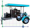 Diesel motopompa 45 KM - 3 prędkości z przyczepą