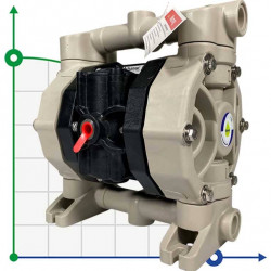 Pneumatyczna pompa membranowa PHOENIX P60 PP HYTREL+PTFE, 65 l/min do kwasu octowego