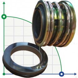 Uszczelnienie wału sprężarki R-J580 2, A, CAR/SIC, HNBR, A3/65Mn