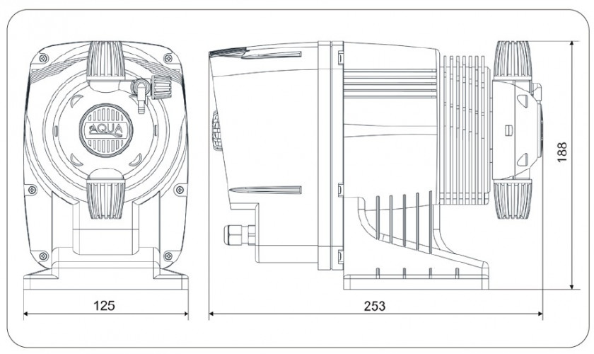 Pompa dozująca elektromagnetyczna PDE HC200+ CST M70 240V PP-GL-VT, 1,8-14 l/h, 20-1 bar