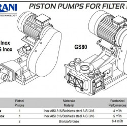 Pompa dwutłokowa dwustronnego działania POMPA GS80 z brązu 8-4 m3/h do pras filtracyjnych