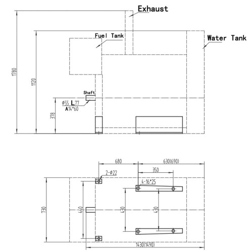 Silnik Diesla do przepompowni PD 6102TL 165kW, 3000rpm z WOM