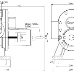 Pompa zębata do farb Kupar KHP 2 1/2 cala-B, brąz, 3,5-35 m3/h