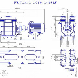 Pompa próżniowa PW.7.14.1.1010.1 bez silnika, ramy i sprzęgła