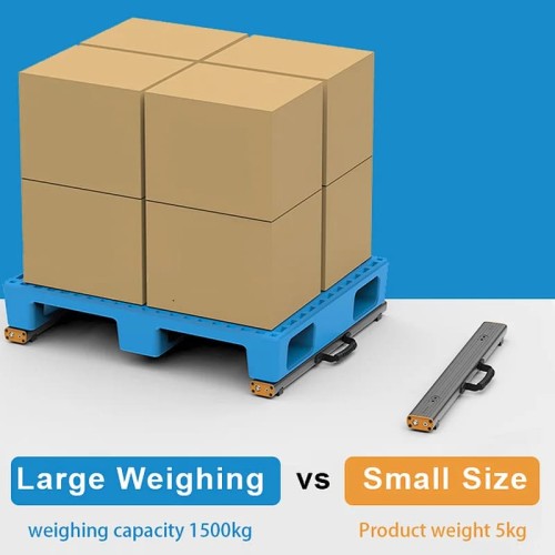 Przenośna tensometryczna waga paletowa z Bluetooth AD1 do 3000 kg (dwa moduły)