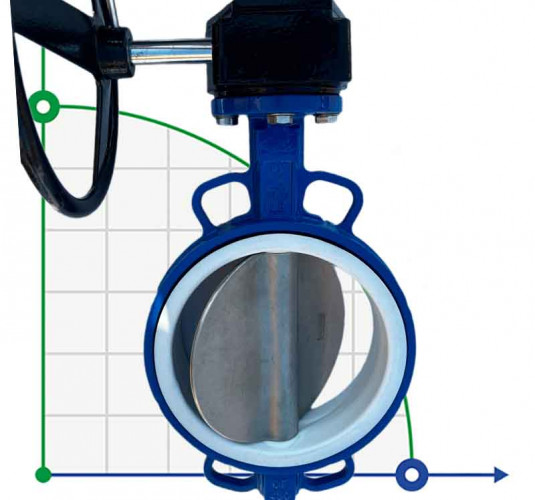 PN6 DN200 Zawór Motylkowy, korpus żeliwny, tarcza AISI 304, Gniazdo: PTFE