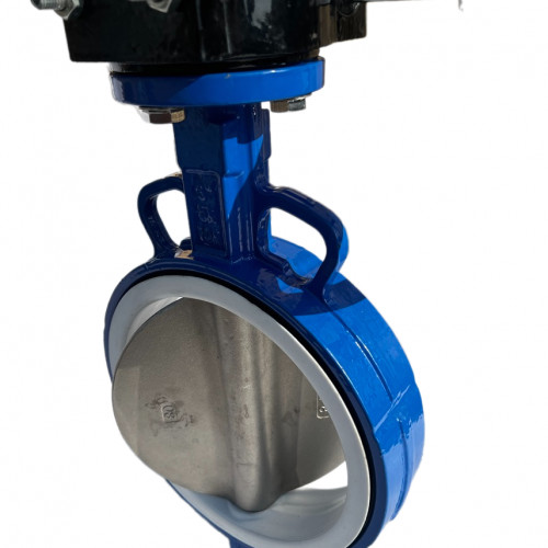 PN6 DN200 Zawór Motylkowy, korpus żeliwny, tarcza AISI 304, Gniazdo: PTFE