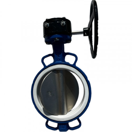 PN6 DN200 Zawór Motylkowy, korpus żeliwny, tarcza AISI 304, Gniazdo: PTFE