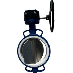 PN6 DN200 Zawór Motylkowy, korpus żeliwny, tarcza AISI 304, Gniazdo: PTFE