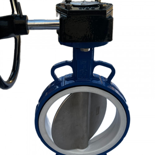 PN6 DN200 Zawór Motylkowy, korpus żeliwny, tarcza AISI 304, Gniazdo: PTFE