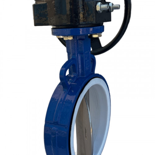 PN6 DN200 Zawór Motylkowy, korpus żeliwny, tarcza AISI 304, Gniazdo: PTFE