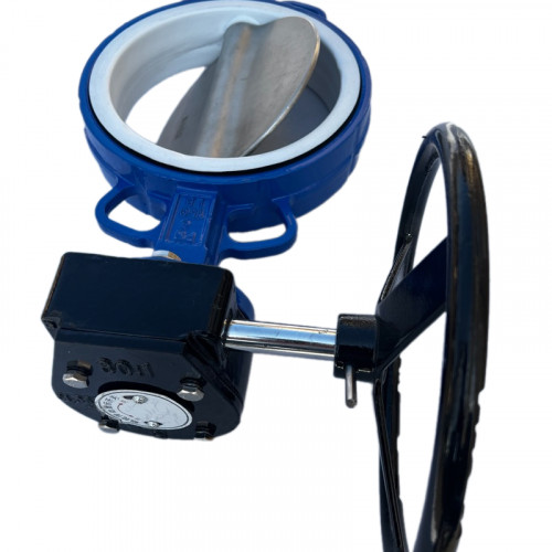 PN6 DN200 Zawór Motylkowy, korpus żeliwny, tarcza AISI 304, Gniazdo: PTFE