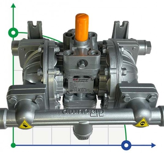 Pompa membranowa z napędem pneumatycznym DPX 05 AL/T