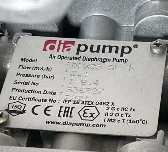 Pompa membranowa z napędem pneumatycznym DPX 05 AL/T