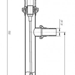 Pompa śrubowa beczkowa do cieczy o dużej lepkości (smoła, olej opałowy) NVB2001-0304 1,1 kW, 50 l/min, 4 bar, 1000 mm