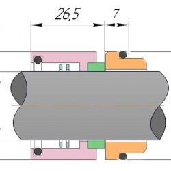 Uszczelnienie pompy R-GEA 30, CAR/SIC, VITON, 304