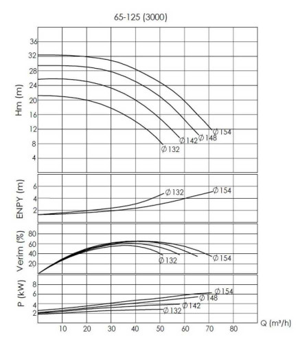 BTKF-I 65-125, 4 kW część pompowa in-line (3000)