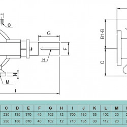 Pompa zębata EMSE EDP-I 4 cale, 54 m3/h, 8 bar, 22 kW, 400 obr/min, 380 V z przekładnią wewnętrzną, z bypassem