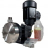 Pompa membranowa z silnikiem dozującym flokulant AQUA MSB, AISI 316L, 170 l/h, 8 bar, 0,18 kW, 380 V